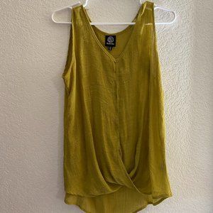 Bobeau Lime Green Sheer Tank Top Sz M